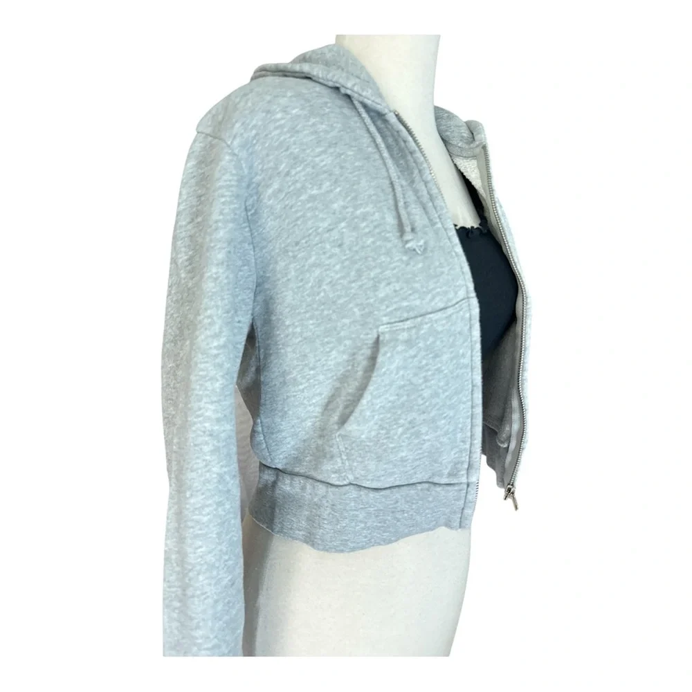 Brandy Melville Zip Up Hoodie Light Heather Gray Sweatshirt + 2 Tank Tops Casual
